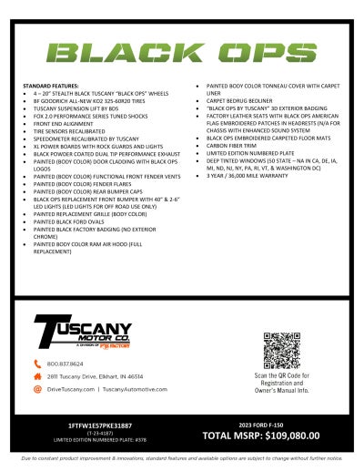 2023 Ford F-150 Lariat Black Ops