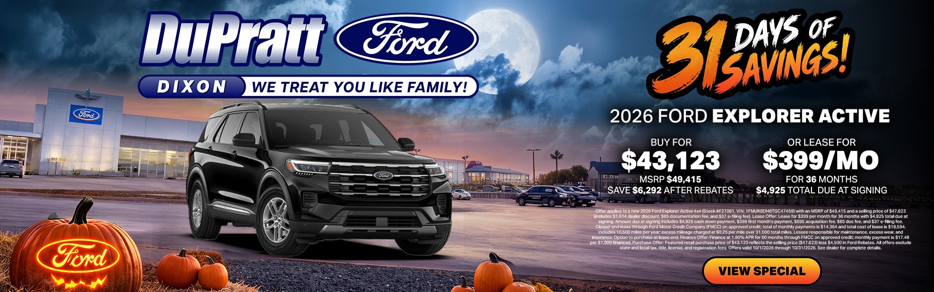October Specials