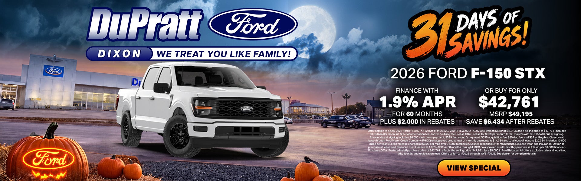 October Specials